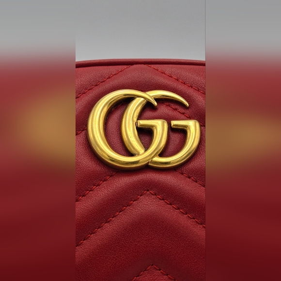 Gorgeous Gucci Marmont Matelasse Belt Bag with Gold GG Logo 70•30 - Picture 3 of 10